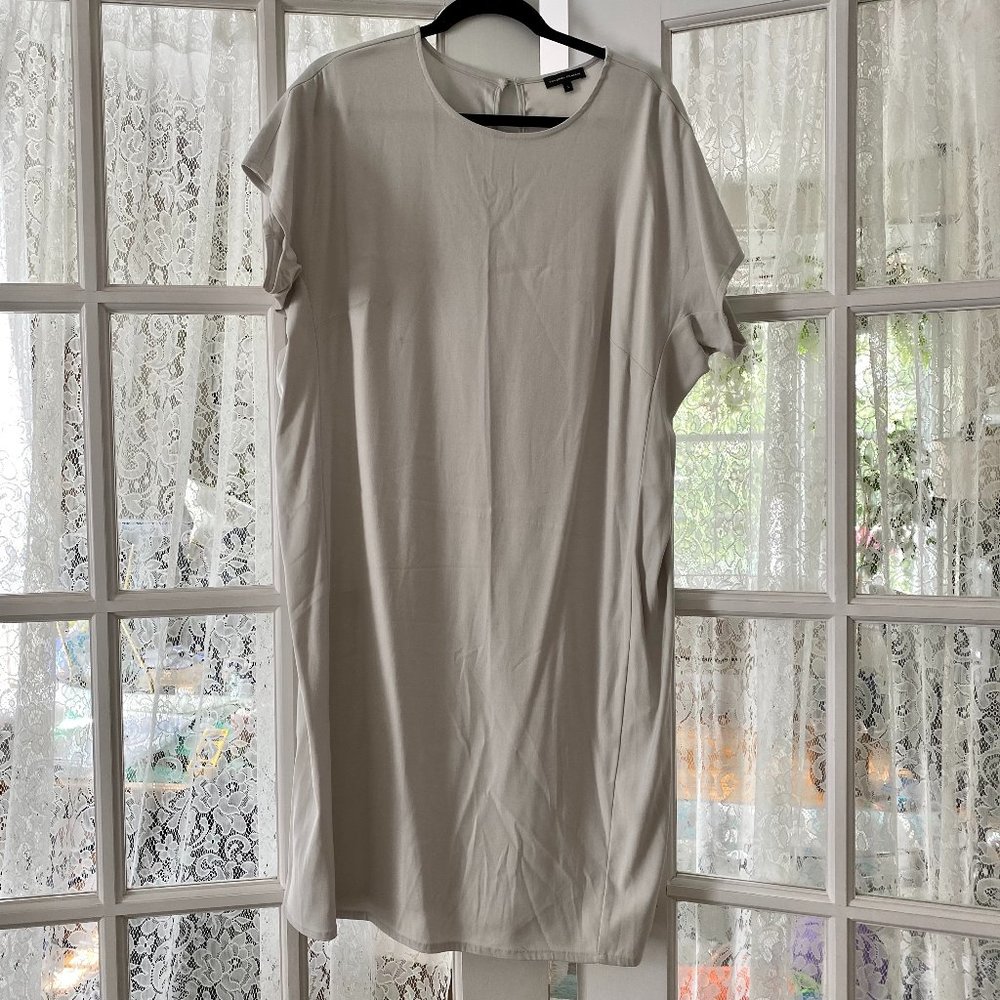 Universal Standard Luxe Twill Sheath Dress  Grey S - Picture 2 of 6